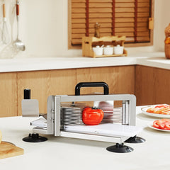 VEVOR Commercial Tomato Slicer, 3/16 inch Tomato Cutter Slicer, Stainless Steel Heavy Duty Tomato Slicer Machine