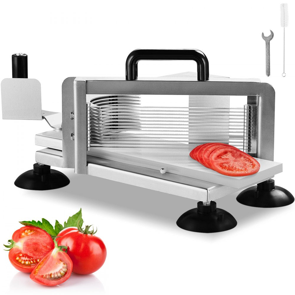VEVOR Commercial Tomato Slicer, 3/16 inch Tomato Cutter Slicer, Stainless Steel Heavy Duty Tomato Slicer Machine