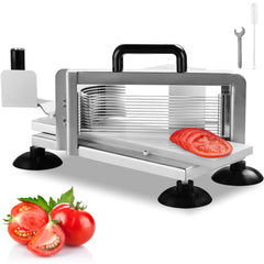VEVOR Commercial Tomato Slicer, 3/16 inch Tomato Cutter Slicer, Stainless Steel Heavy Duty Tomato Slicer Machine