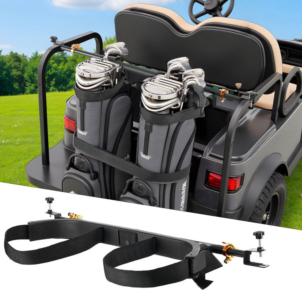 VEVOR Golf Cart Bag Holder, 53.9 x 7.7 x 2.4 Inch, Compatible with Most 2+2 Golf Cart Rear Seat with 1.2-Inch Square