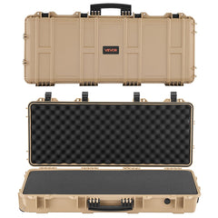 VEVOR Hard Rifle Case, Lockable Rifle Case with 4 Layers Pre-cut Foams, 36 in Gun Storage with Wheels, IP67 Waterproof
