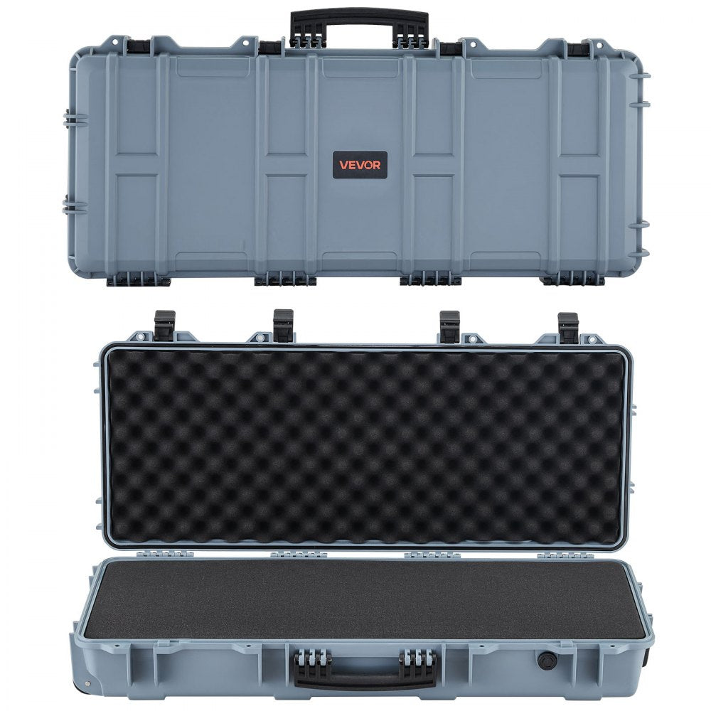 VEVOR Hard Rifle Case, Lockable Rifle Case with 4 Layers Pre-cut Foams, 36 in Gun Storage with Wheels, IP67 Waterproof