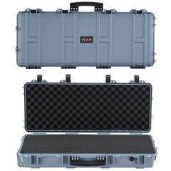 VEVOR Hard Rifle Case, Lockable Rifle Case with 4 Layers Pre-cut Foams, 36 in Gun Storage with Wheels, IP67 Waterproof