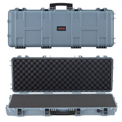 VEVOR Hard Rifle Case, Lockable Rifle Case with Pre-cut Foams, 42 in Movable Gun Storage with Wheels, IP67 Waterproof &
