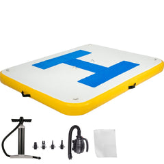 Inflatable Dock Platform, Inflatable Floating Dock 8x5 ft with Electric Air Pump - 8 x 5 ft