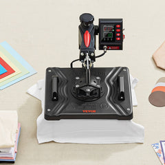VEVOR Heat Press, 5 in 1 Heat Press 12x15 Machine Machine, Digital Precise Temperature Control, Clamshell Sublimation