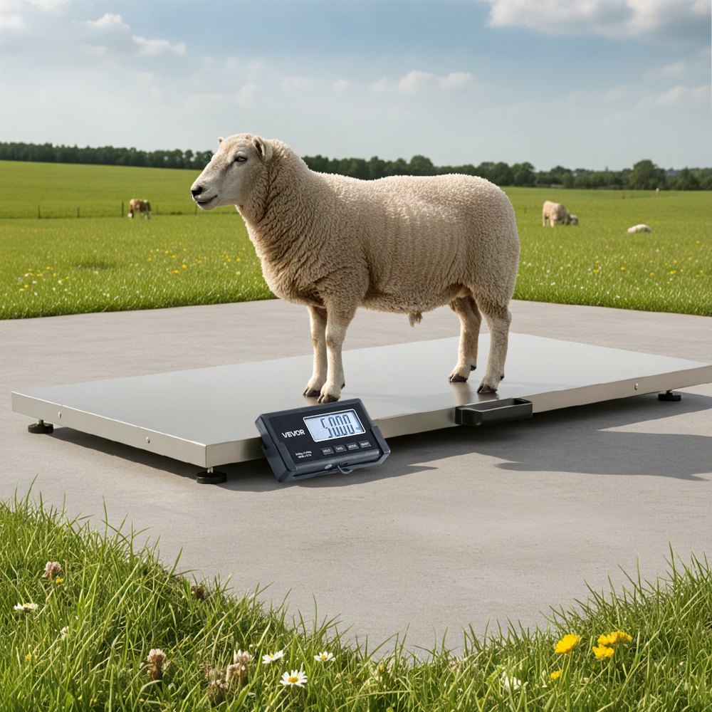 VEVOR Digital Shipping Scale, 0.1 lbs High Accuracy, 660 lbs Postal Scale with LCD Display, Hold/Tare Function & AC/DC