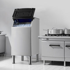 VEVOR Commercial Ice Maker Storage Bin, 300 LBS Capacity Ice-Bin, Stainless Steel Commercial Ice Storage Bin with