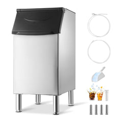 VEVOR Commercial Ice Maker Storage Bin, 300 LBS Capacity Ice-Bin, Stainless Steel Commercial Ice Storage Bin with