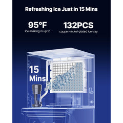 VEVOR Commercial Ice Maker Machine - Head, 300 Lbs/Day Stainless Steel Ice Machine with Scheduled Ice-Making