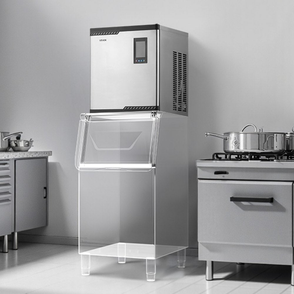 VEVOR Commercial Ice Maker Machine - Head, 300 Lbs/Day Stainless Steel Ice Machine with Scheduled Ice-Making