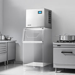 VEVOR Commercial Ice Maker Machine - Head, 360 Lbs/Day Stainless Steel Ice Machine with Self-Cleaning, 156 PCS Ice
