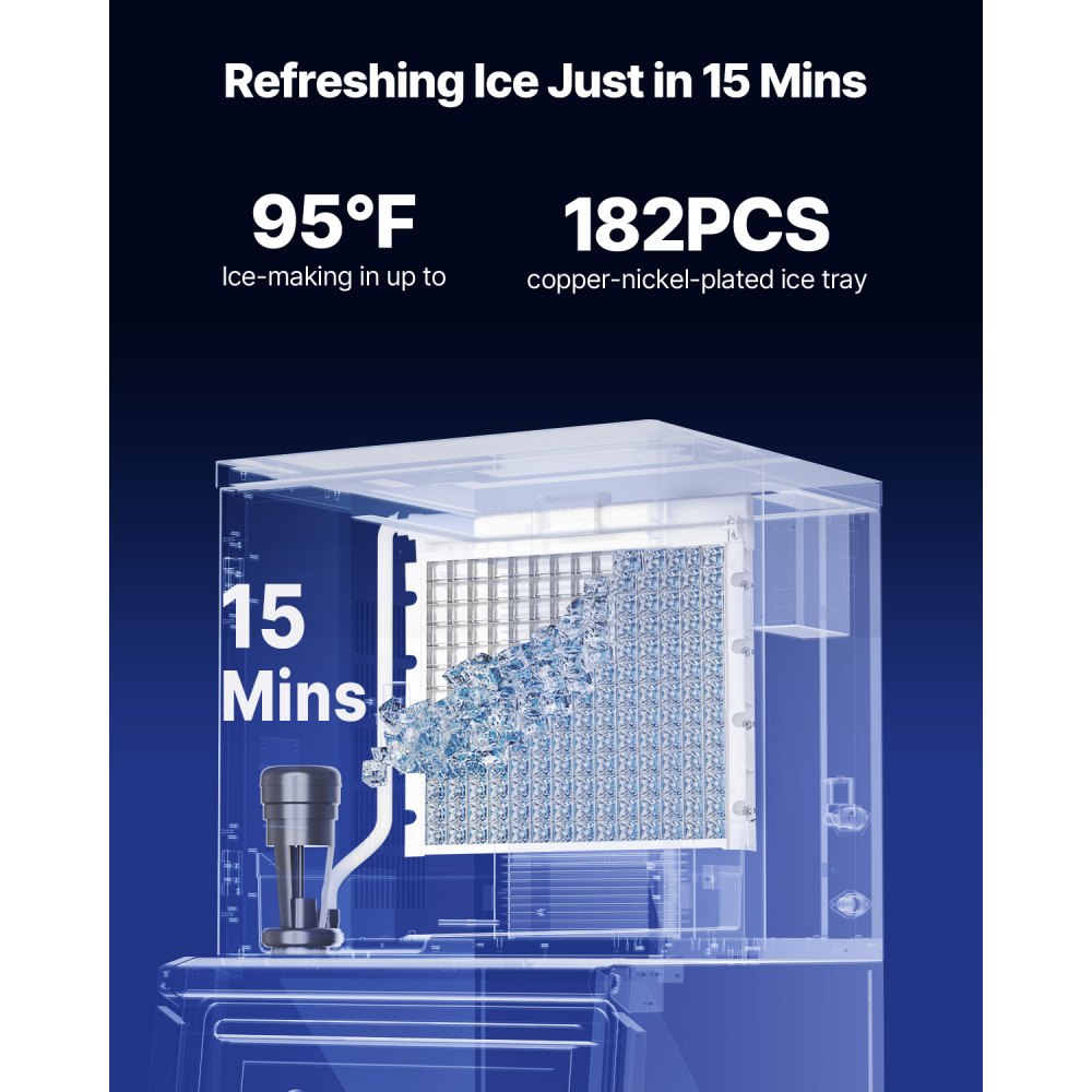 VEVOR Commercial Ice Maker Machine - Head, 450 Lbs/Day Stainless Steel Ice Machine with Scheduled Ice-Making