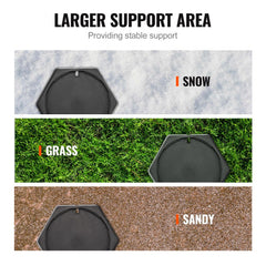 VEVOR RV Leveling Pads, 9 Inch Round Landing Feet, Permanent Attached Jack Stabilizers, Rubber Jack Pads, 5000 lbs