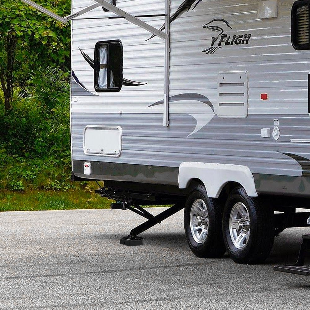 VEVOR RV Leveling Pads, 9 Inch Round Landing Feet, Permanent Attached Jack Stabilizers, Rubber Jack Pads, 5000 lbs