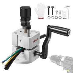 VEVOR Manual Wire Stripping Machine, 0.06-1 in, Portable Copper Stripper with Hand Crank or Drill Powered, 64Mn
