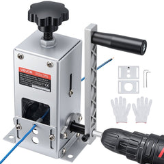 VEVOR Manual Wire Stripper Machine, 0.06-1.18 in, Copper Cable Stripper Tool, Hand Crank or Drill Powered Modes