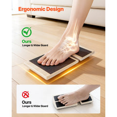 VEVOR Balance Board, Wobble Board Trainer for Adults Foot & Ankle Strengthening, Non-Slip Wood Premium Wooden Balance