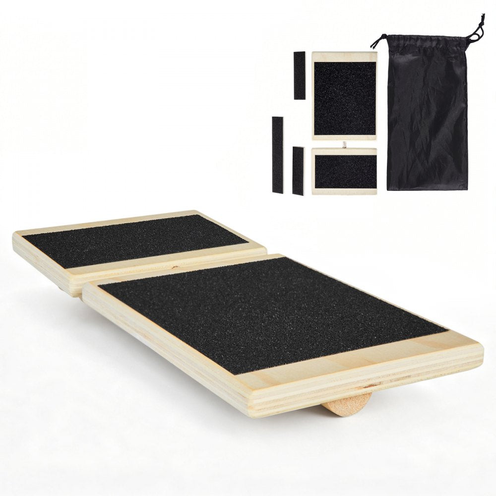 VEVOR Balance Board, Wobble Board Trainer for Adults Foot & Ankle Strengthening, Non-Slip Wood Premium Wooden Balance