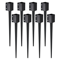 VEVOR Fence Post Anchor Ground Spike, 8 Pack 36 x 4 x 4 Inches Outer Diameter (Inner Diameter 3.5 x3.5 Inches), Metal