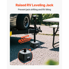 VEVOR Trailer Jack Block, 6" High Heavy Duty RV Leveling Block with 6000 lbs Capacity, RV Jack Stand, Motorcycle Stand