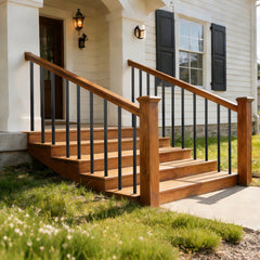 VEVOR 125 Pack Deck Balusters, 3/4 in Square x 26 in Long Aluminum Railing Spindles, Hollow Metal Decking Stair