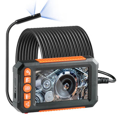 VEVOR Endoscope Camera with Light, Dual Lens Borescope with 49.2FT Semi-Rigid Cable, 4.3" Screen 1080P Inspection