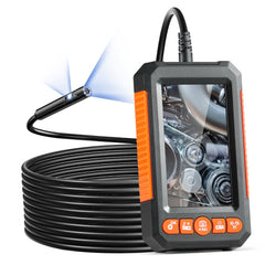 VEVOR Endoscope Camera with Light, Dual Lens Industrial Borescope, 4.3" Screen 1080P Inspection Camera, 8 + 1 Lights