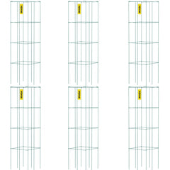 VEVOR Tomato Cages, 14.6" x 14.6" x 39.4", 6 Packs Square Plant Support Cages, Green PVC-Coated Steel Tomato Towers for
