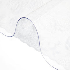 VEVOR Plastic Table Cover 36 x 60 Inch, 1.5 mm Thick Clear Table Protector, Rectangle Clear Desk Mat, Waterproof & Easy