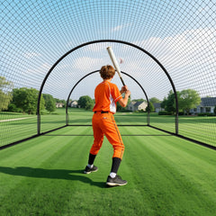 VEVOR Baseball Batting Cage, 19.9 x 12.0 x 8.2 FT Freestanding Portable Batting Cage, Hitting Cages with 30-Ply Knotted