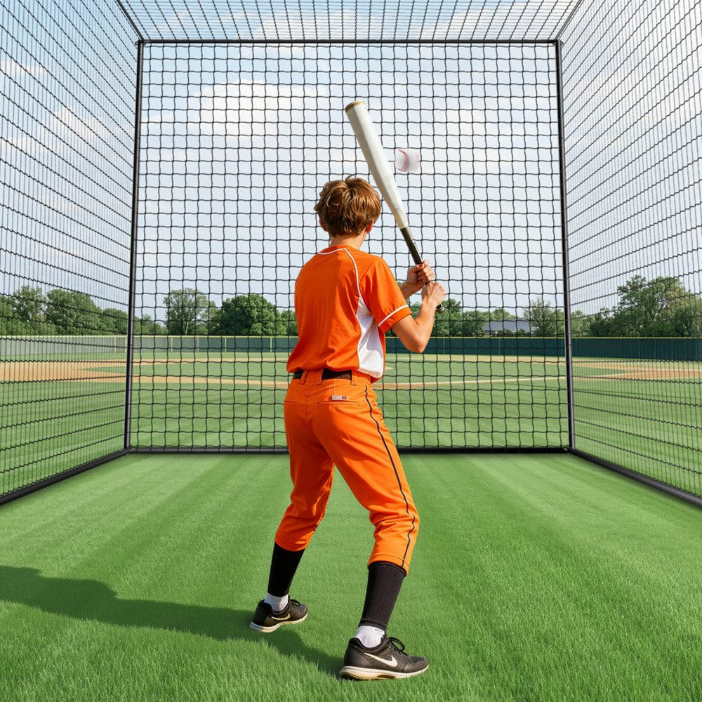 VEVOR Baseball Batting Cage, 35.0 x 10.5 x 10.2 FT Freestanding Portable Batting Cage, Hitting Cages with 45-Ply
