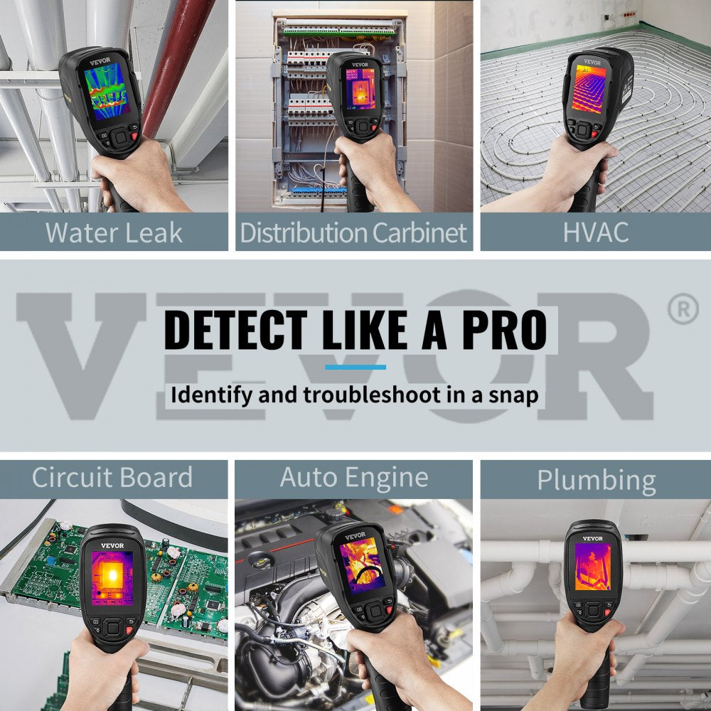 VEVOR Thermal Imaging Camera, 320 x 240 Pixels Super Resolution with 2MP Visual Camera, 25Hz Refresh Rate Infrared