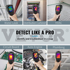 VEVOR Thermal Imaging Camera, 320 x 240 Pixels Super Resolution with 2MP Visual Camera, 25Hz Refresh Rate Infrared
