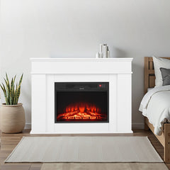 VEVOR 43 inch Freestanding Fireplaces, 1500W 5120BTU Fake Electric Fireplace Stove Heater with Mantel, Overheating