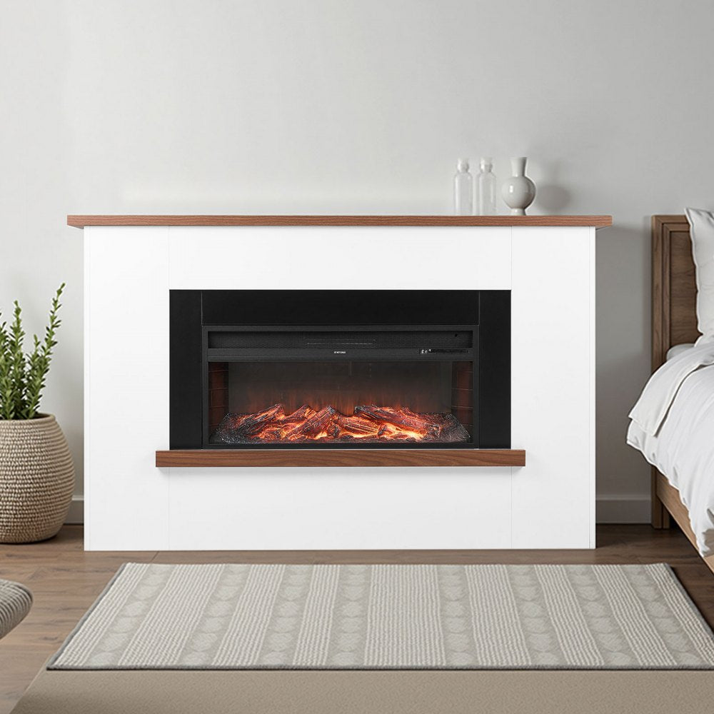 VEVOR 65.5 inch Freestanding Fireplaces, 1500W 5120BTU Fake Electric Fireplace Stove Heater with Mantel, Overheating
