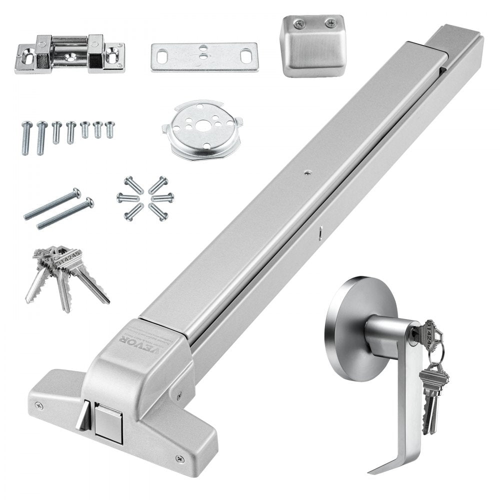 VEVOR Door Push Bar Panic Exit Device, 31" Stainless Steel Commercial Emergency Exit Door Push Bar with Exterior Lever