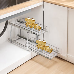 VEVOR 8.5"Wx21"Dx15"H Pull Out Cabinet Organizer, Heavy Duty Slide Out Pantry Shelves, Steel Roll Out Drawers, Sliding