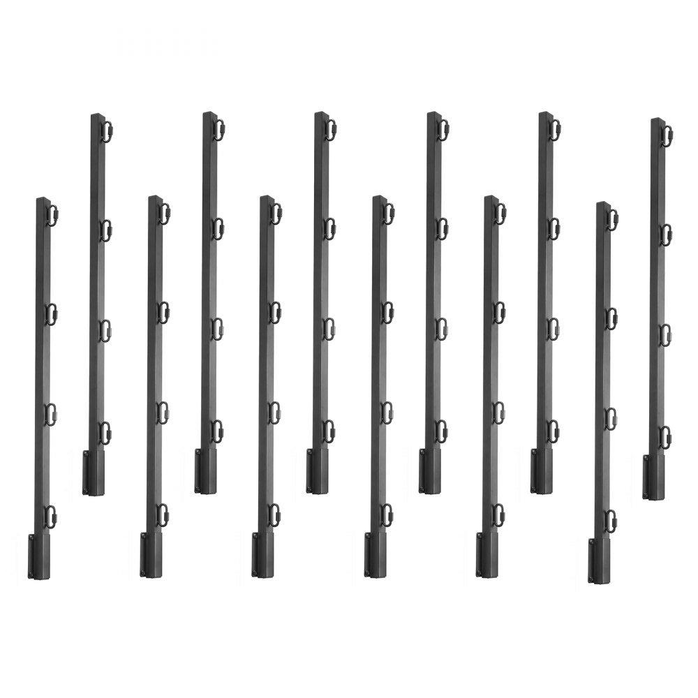 VEVOR Fence Post Extender, 12 Packs 32.1 in Barbed Wire Arm, Sturdy Steel Fence Height Extender, Flat or Surface