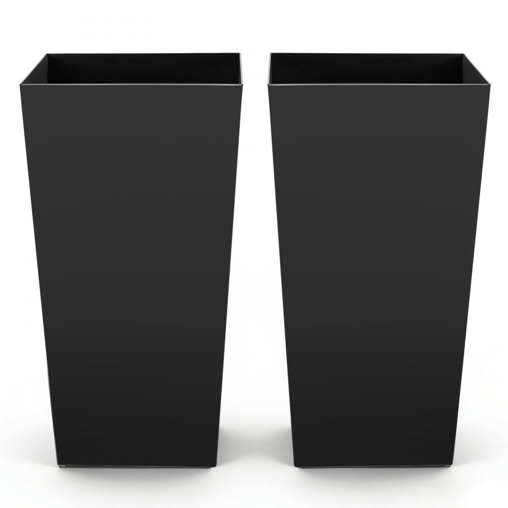 VEVOR Tall Planters Set of 2, 30 Inch Large Outdoor Taper Planters for Outdoor Indoor Plants, Front Porch Plastic
