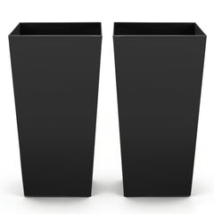 VEVOR Tall Planters Set of 2, 30 Inch Large Outdoor Taper Planters for Outdoor Indoor Plants, Front Porch Plastic