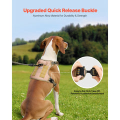 VEVOR Dog Harness for Large Dogs, No Pull Tactical Dog Harness Adjustable Pet Vest, with Handle, Metal Rings, Buckles