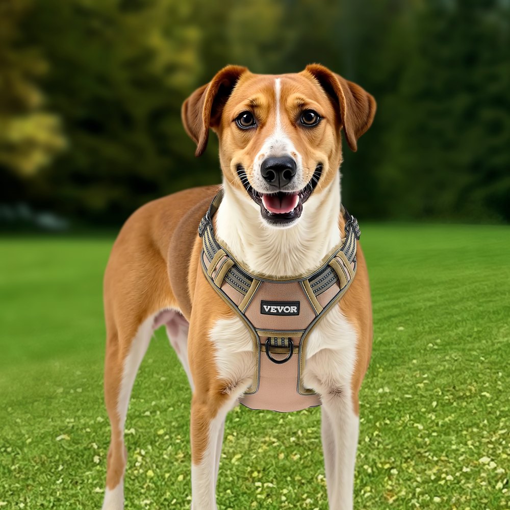 VEVOR Dog Harness for Large Dogs, No Pull Tactical Dog Harness Adjustable Pet Vest, with Handle, Metal Rings, Buckles