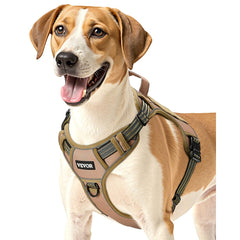 VEVOR Dog Harness for Large Dogs, No Pull Tactical Dog Harness Adjustable Pet Vest, with Handle, Metal Rings, Buckles