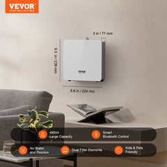 VEVOR Scent Air Machine, 480ml Bluetooth Smart Essential Oil Diffuser, 2500sq.ft Waterless Scent Diffuser with Cold Air