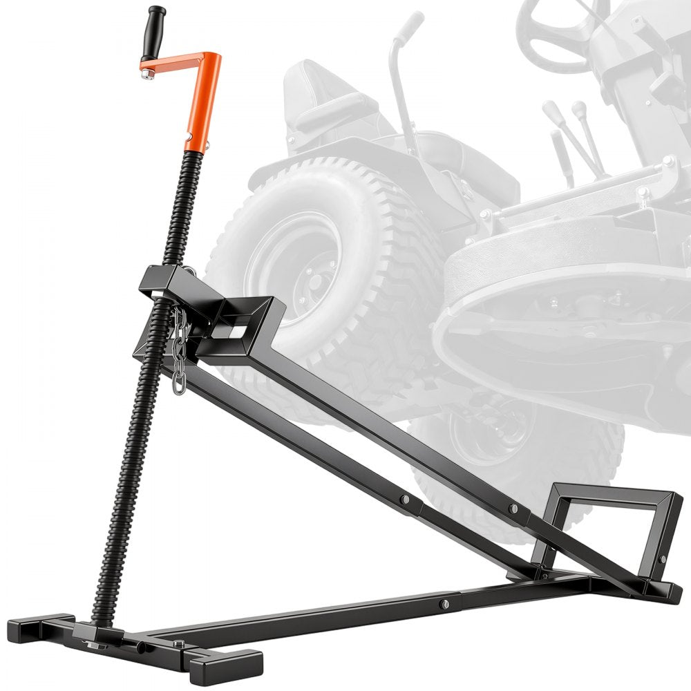 VEVOR Ride on Lawn Mower Lift Jack, 880 Lbs Weight Capacity, Telescopic Maintenance Jack with Crank Handle & Power Tool
