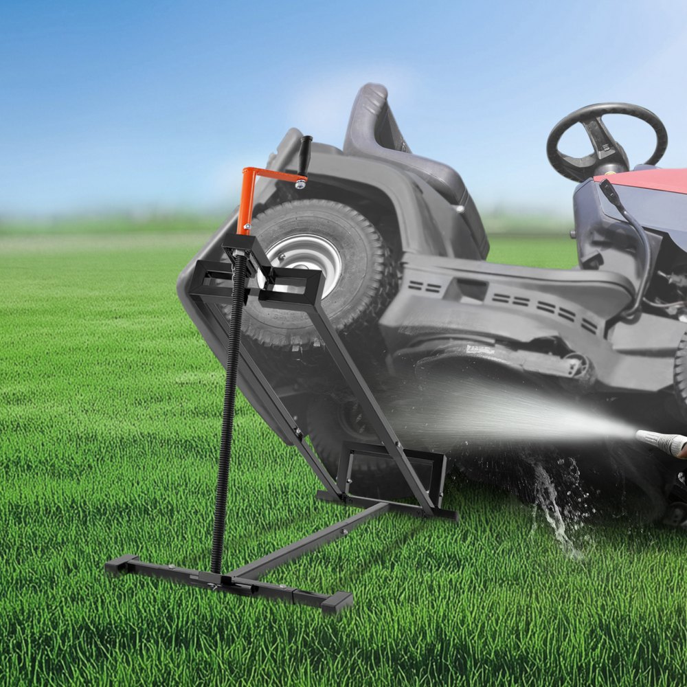 VEVOR Ride on Lawn Mower Lift Jack, 880 Lbs Weight Capacity, Telescopic Maintenance Jack with Crank Handle & Power Tool