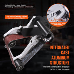 VEVOR Belt Sander Adapter for Angle Grinder, Pipe or Tube Sanding Attachment with 5/8-11" Imperial Thread and 10PCS