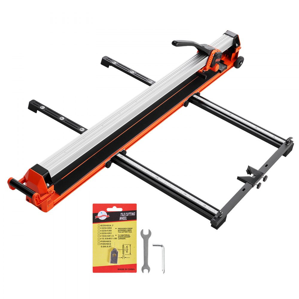 VEVOR 47.2-Inch Manual Tile Cutter, Upgraded Rail and Sliding Head, Precision Alignment Guide, Tungsten Carbide Cutting