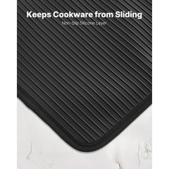 VEVOR Pot Holders, Heat Resistant to 500°F with Ribbed Soft Anti-Slip Silicone Strips, 100% Cotton 9.06 x 8.98 inch Hot